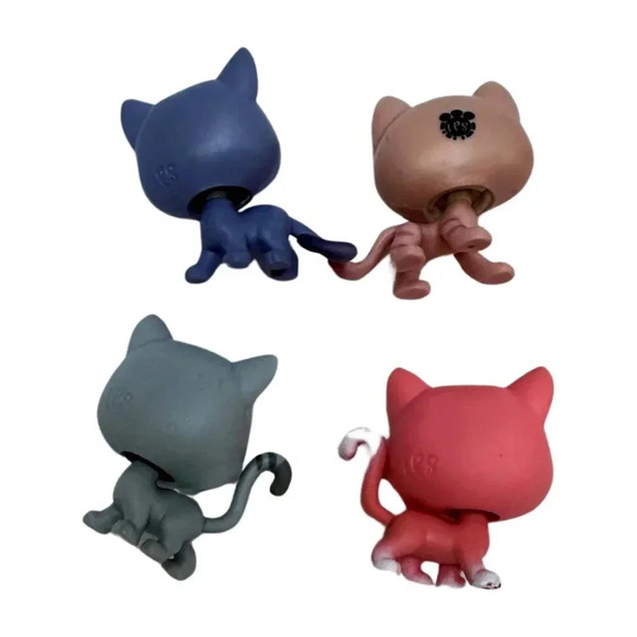 Littlest Pet Shop Cats LPS Lot 7 Toy Hasbro Vintage Figures - Picture 4 of 9